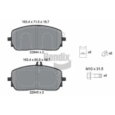 BENDIX Braking fékbetétkészlet, tárcsafék BPD2438 autóalkatrész
