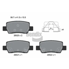 BENDIX Braking fékbetétkészlet, tárcsafék BPD2503 fékbetét