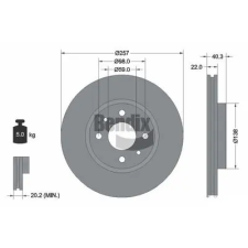 BENDIX Braking féktárcsa BDS1016 autóalkatrész