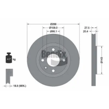 BENDIX Braking féktárcsa BDS1042 autóalkatrész