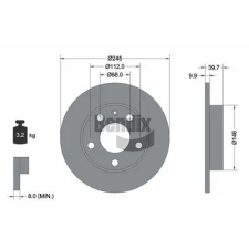 BENDIX Braking féktárcsa BDS1071 autóalkatrész