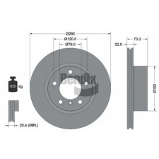 BENDIX Braking féktárcsa BDS1076HC autóalkatrész