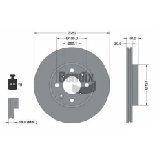 BENDIX Braking féktárcsa BDS1089 autóalkatrész
