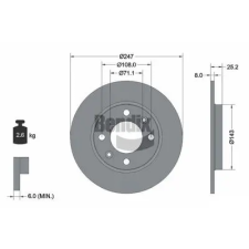 BENDIX Braking féktárcsa BDS1103 autóalkatrész
