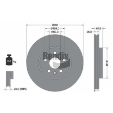 BENDIX Braking féktárcsa BDS1173 autóalkatrész