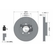 BENDIX Braking féktárcsa BDS1287 autóalkatrész
