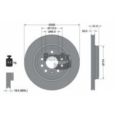 BENDIX Braking féktárcsa BDS1391 autóalkatrész