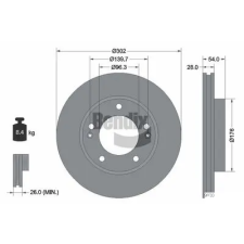 BENDIX Braking féktárcsa BDS1713 autóalkatrész