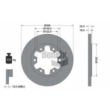 BENDIX Braking féktárcsa BDS1758 autóalkatrész