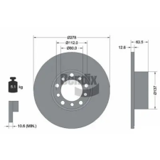 BENDIX Braking féktárcsa BDS1765 autóalkatrész