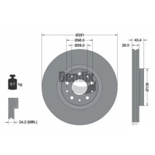 BENDIX Braking féktárcsa BDS2115 autóalkatrész