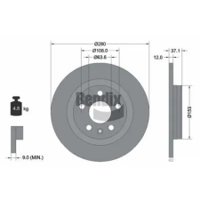 BENDIX Braking féktárcsa BDS2154 autóalkatrész