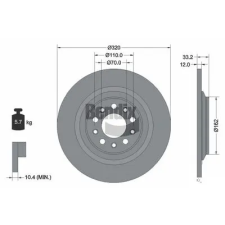 BENDIX Braking féktárcsa BDS2245 autóalkatrész