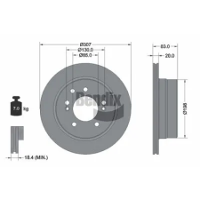 BENDIX Braking féktárcsa BDS2299 autóalkatrész