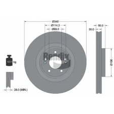 BENDIX Braking féktárcsa BDS2308 autóalkatrész