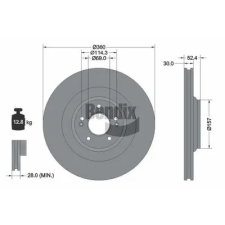 BENDIX Braking féktárcsa BDS2329HC autóalkatrész