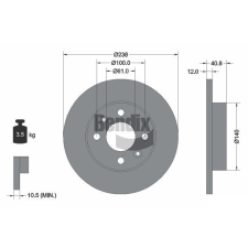 BENDIX Braking féktárcsa BENDIX Braking BDS1063 féktárcsa