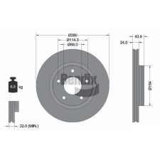 BENDIX Braking féktárcsa BENDIX Braking BDS1118HC féktárcsa