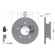 BENDIX Braking féktárcsa BENDIX Braking BDS1129 féktárcsa