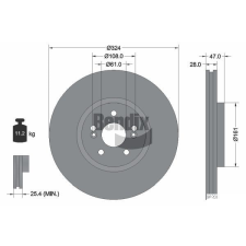 BENDIX Braking féktárcsa BENDIX Braking BDS1167HC féktárcsa