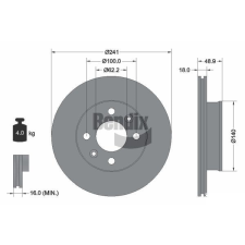 BENDIX Braking féktárcsa BENDIX Braking BDS1169 féktárcsa