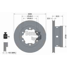 BENDIX Braking féktárcsa BENDIX Braking BDS1199 féktárcsa