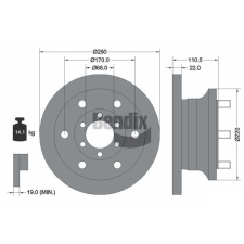 BENDIX Braking féktárcsa BENDIX Braking BDS1294 féktárcsa
