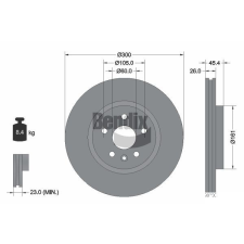 BENDIX Braking féktárcsa BENDIX Braking BDS1322HC féktárcsa