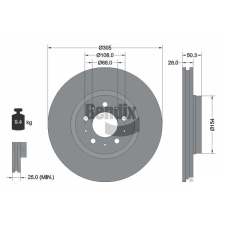 BENDIX Braking féktárcsa BENDIX Braking BDS1332 féktárcsa