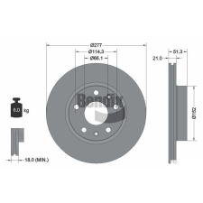 BENDIX Braking féktárcsa BENDIX Braking BDS1352 féktárcsa