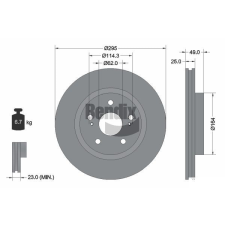 BENDIX Braking féktárcsa BENDIX Braking BDS1372 féktárcsa