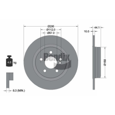 BENDIX Braking féktárcsa BENDIX Braking BDS1410 autóalkatrész