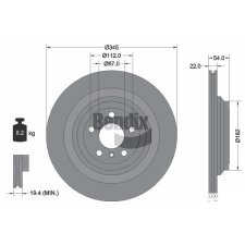 BENDIX Braking féktárcsa BENDIX Braking BDS1493 féktárcsa
