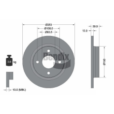 BENDIX Braking féktárcsa BENDIX Braking BDS1563 féktárcsa