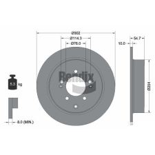 BENDIX Braking féktárcsa BENDIX Braking BDS1578 féktárcsa