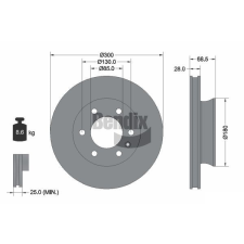 BENDIX Braking féktárcsa BENDIX Braking BDS1585 féktárcsa