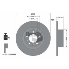 BENDIX Braking féktárcsa BENDIX Braking BDS1609 féktárcsa