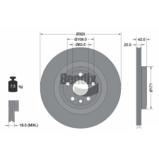 BENDIX Braking féktárcsa BENDIX Braking BDS1611HC féktárcsa
