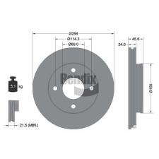 BENDIX Braking féktárcsa BENDIX Braking BDS1642 féktárcsa