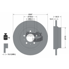 BENDIX Braking féktárcsa BENDIX Braking BDS1643 féktárcsa