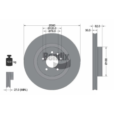 BENDIX Braking féktárcsa BENDIX Braking BDS1653 féktárcsa