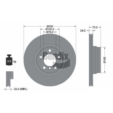 BENDIX Braking féktárcsa BENDIX Braking BDS1663HC féktárcsa