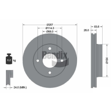 BENDIX Braking féktárcsa BENDIX Braking BDS1691 féktárcsa