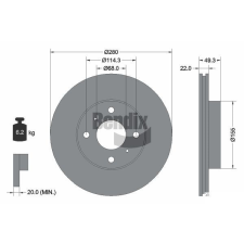 BENDIX Braking féktárcsa BENDIX Braking BDS1719 féktárcsa