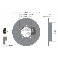 BENDIX Braking féktárcsa BENDIX Braking BDS1773 féktárcsa
