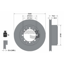 BENDIX Braking féktárcsa BENDIX Braking BDS1785 féktárcsa