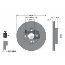 BENDIX Braking féktárcsa BENDIX Braking BDS1830 féktárcsa