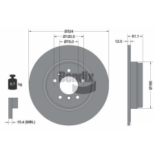 BENDIX Braking féktárcsa BENDIX Braking BDS1840 féktárcsa