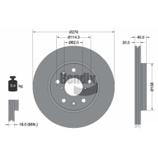 BENDIX Braking féktárcsa BENDIX Braking BDS1936 féktárcsa