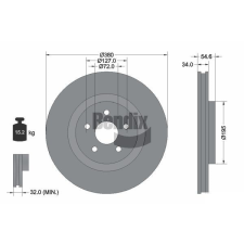 BENDIX Braking féktárcsa BENDIX Braking BDS1946HC autóalkatrész